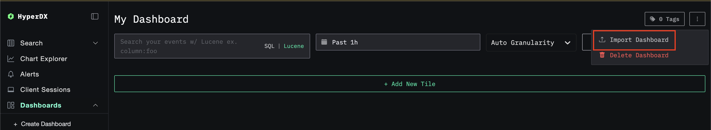 Import Dashboard